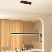 Lucande LED-hængelampe Philine, længde 121 cm sort jern
