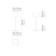 Zafferano Ofelia 3K bordlampe IP65 sand