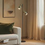 Lindby gulvlampe Ovelia, grøn/sort, metal, E27