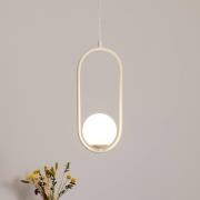 Dione hængelampe, opal/creme, 1 lyskilder