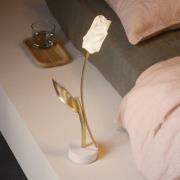 Slamp LED genopladelig bordlampe Tulip, hvid base