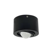 Lindby-spotlight Jyla, sort, 4.200 K, Ø 13 cm, linse, aluminium