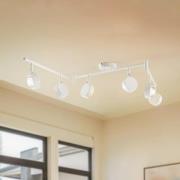 Lindby spotlight Jyla, hvid, linse, 3.000 K, 6-lys, GX53