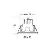 BRUMBERG Apollo Micro, glat, kantet, DALI, 4.000 K, hvid