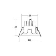 BRUMBERG Apollo Micro, facetteret, rund, 3.500 K, sort