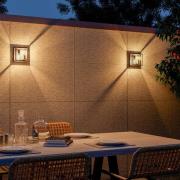 Calex udendørs væglampe, 2-lys, top/bund, aluminium, sort