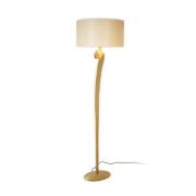 Lino gulvlampe, guldfarvet/ecru, højde 160 cm, jern