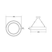 BRUMBERG Biro Circle Ring5 direkte 45cm Casambi sort 4000K