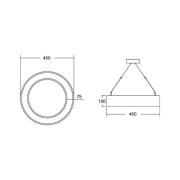 BRUMBERG Biro Circle Ring10 direkte, CCT, DALI, Ø 45 cm, hvid