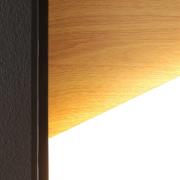 Vista LED-væglampe, lyst træ/sort, 30 x 30 cm