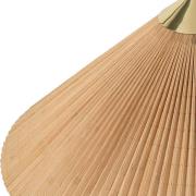 Gubi gulvlampe 9602, messing/rattan, skærm i bambus