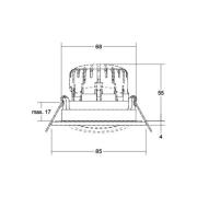 BRUMBERG BB23 LED-spot IP65 RC-dim. tilslutningsboks nikkel mat