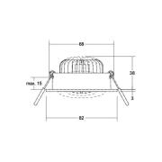 BRUMBERG LED-indbygningsspot BB35 RC tilslutningsdåse struktureret sor...