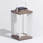 Solcellelanterne Teckalu, Duratek/hvid, 45,5 cm