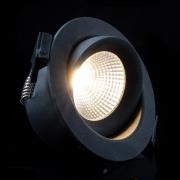 SLC One 360° LED-indbygningslampe sort 2.700K