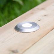 Garden 24 Decklight, sølv, lys ovenfra, 0,8 W