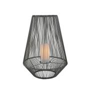 Mineros LED-solcellebordlampe, grå, højde 51 cm