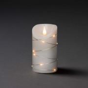 LED-vokslys hvid Lysfarve varm hvid 13,5 cm