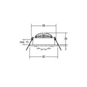 BRUMBERG LED-indbygningsspot 38° rundt alu 3.000 K