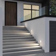 Arcchio LED-vægindbygningslampe Zamo, glasafdækning, hvid