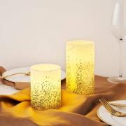 Pauleen Golden Glitter Candle LED stearinlys sæt med 2 stk