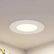 Prios LED-indbygningslampe Cadance, hvid, 12 cm, CCT, IP44