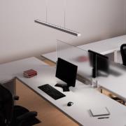 LED pendellampe Jolinda til kontorer, sølv