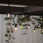 LED-lyskæde Fiesta, batteridrift, farverige