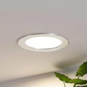Prios LED-indbygningslampe Cadance, sølv, 17 cm, 3 enheder, dæmpbar