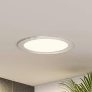 Prios LED indbygningslampe Cadance, sølv, 22cm, 10stk, dæmpbar