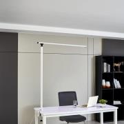 Prios Zyair LED-klemmelampe til kontor, hvid