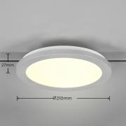 LED-loftslampe Camillus DUOline, Ø 26 cm, titanium