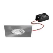 BRUMBERG LED-indbygningsspot BB21, nikkel 85 x 85 mm, on/off IP65
