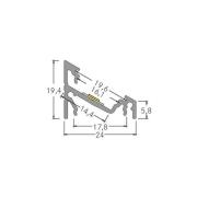 BRUMBERG add-on hjørneprofil, længde 2 meter, hvid