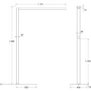 Bevon LED-gulvlampe mikroprisme direkte/indirekte