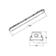 BRUMBERG Humid One Pro LED-badelampe DALI 119 cm