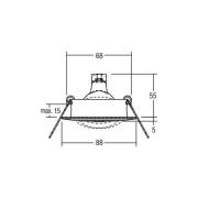 BRUMBERG Breena-R indbygget GX5.3 rund krom blank