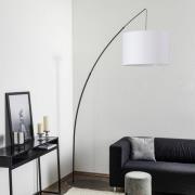 Moby White gulvlampe med tekstilskærm