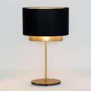 Mattia bordlampe, oval, dobbelt, sort/gylden