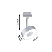 Paulmann URail Circle LED-spot, rundt i krom