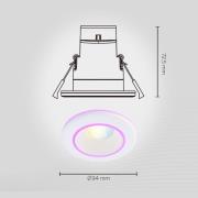 Calex Smart Halo downlight, CCT RGB hvid