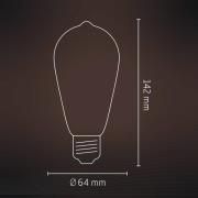 Calex Smart Rustic E27 ST64 LED 4,9W filament RGBW