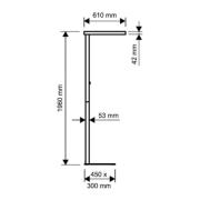 LED-gulvlampe MAULjuvis, hvid, 196 cm, fod, dæmpbar