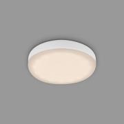 Plat LED-indbygningsspot, hvid, Ø 7,5 cm, 3.000K