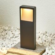 Lucande LED-sokkellampe Leya, antracit, aluminium, højde 35 cm