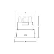 BRUMBERG LED-indbygningsdownlight Binato RC-dæmpbar 3000K hvid