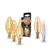 OSRAM filament kertepære Vintage 1906, E14 Filament 4W 824 gold