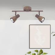 Lava loftspot, længde 37 cm, antik kobber, 2 lyskilder, metal