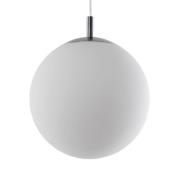 Bernike hængelampe, hvid/krom, glas, Ø 30 cm