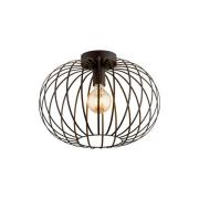 Loftlampe Cruce, mørkebrun, stål, Ø 40 cm